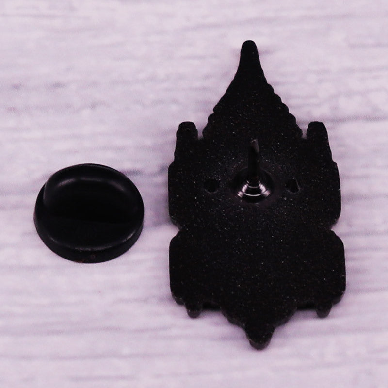 Gothic Church Brooch Mystical Building Emblem